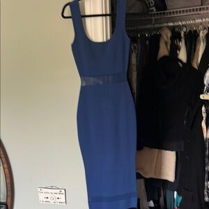 Elegant Blue Sleeveless Dress revolve